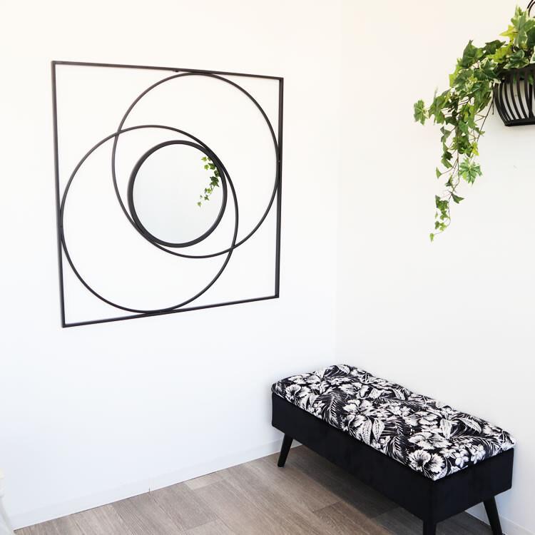 モダンテイスト アイアンウォールデコミラー 鏡 壁飾り 壁掛け 玄関 リビング アンティーク レトロ モダン |  | 08