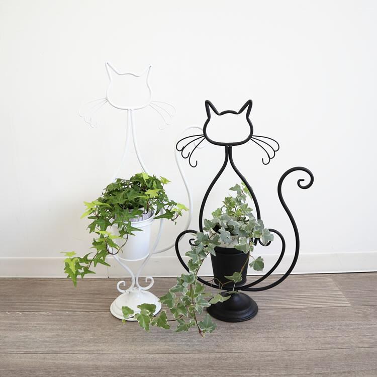プランター 鉢カバー フラワーベース ネコ 黒 猫 ガーデニング フラワースタンド 屋外 植木鉢置き 鉢スタンド 観葉植物 エレガント |  | 09