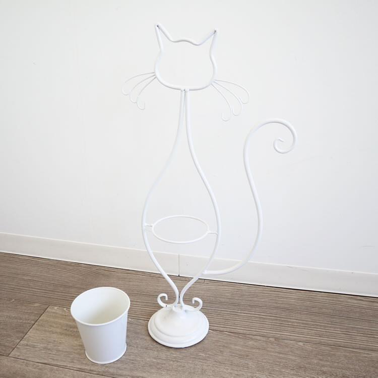 プランター 鉢カバー フラワーベース ネコ 白 ガーデニング 猫 フラワースタンド 屋外 植木鉢置き 鉢スタンド 観葉植物 エレガント |  | 06