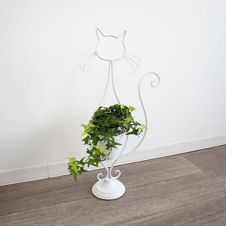 プランター 鉢カバー フラワーベース ネコ 白 ガーデニング 猫 フラワースタンド 屋外 植木鉢置き 鉢スタンド 観葉植物 エレガント |  | 07