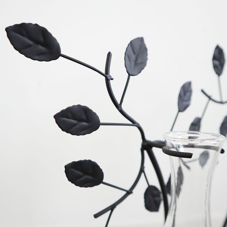 一輪挿し アイアンフラワーベース 花瓶 造花付き おしゃれ  かわいい 可愛い インテリア 生花 ドライフラワー 花器 オブジェ アンティーク |  | 01