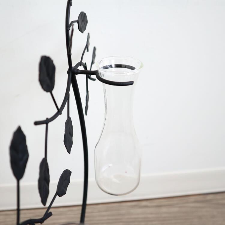 一輪挿し アイアンフラワーベース 花瓶 造花付き おしゃれ  かわいい 可愛い インテリア 生花 ドライフラワー 花器 オブジェ アンティーク |  | 02