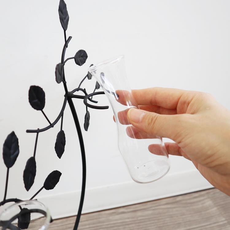 一輪挿し アイアンフラワーベース 花瓶 造花付き おしゃれ  かわいい 可愛い インテリア 生花 ドライフラワー 花器 オブジェ アンティーク |  | 04