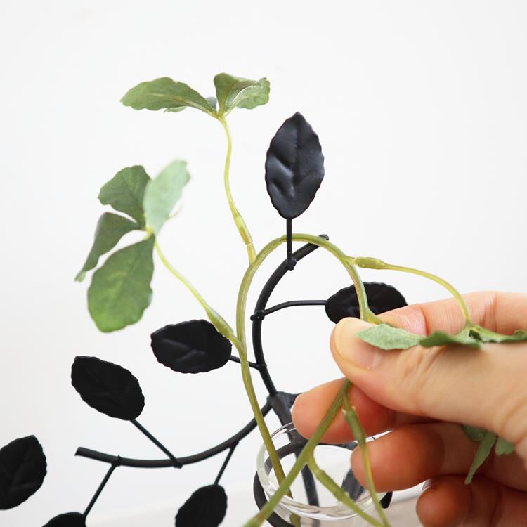 一輪挿し アイアンフラワーベース 花瓶 造花付き おしゃれ  かわいい 可愛い インテリア 生花 ドライフラワー 花器 オブジェ アンティーク |  | 08