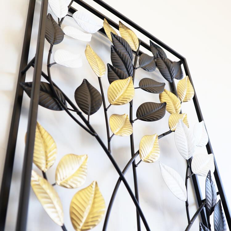 ウォールアートパネル 壁掛け 壁飾り 3カラーリーフ ウォールデコレーション アイアン インテリア おしゃれ モダン オブジェ アンティーク エレガント |  | 05