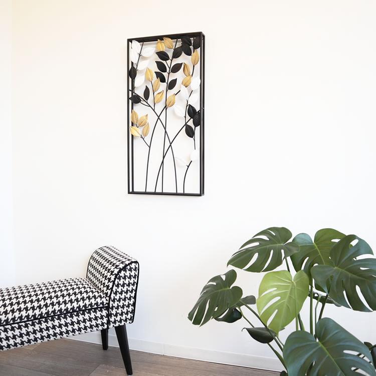ウォールアートパネル 壁掛け 壁飾り 3カラーリーフ ウォールデコレーション アイアン インテリア おしゃれ モダン オブジェ アンティーク エレガント |  | 08