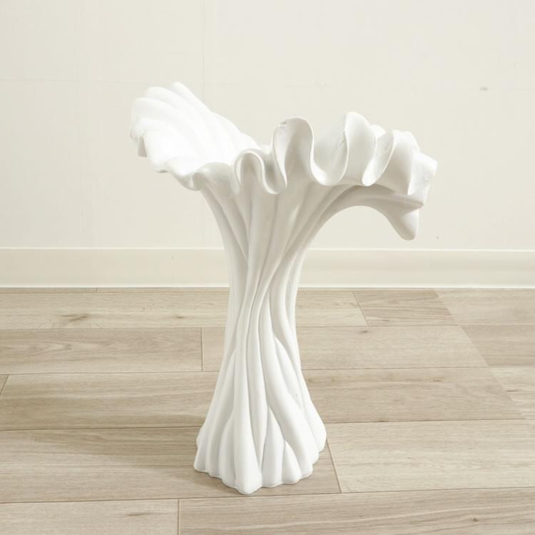 個性的で上品なデザイン フラワーベース 花瓶 ホワイト おしゃれ  かわいい 可愛い インテリア 生花 ドライフラワー 花器 オブジェ アンティーク |  | 02