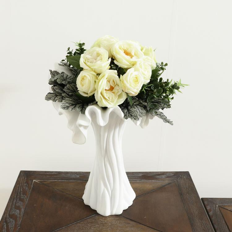 個性的で上品なデザイン フラワーベース 花瓶 ホワイト おしゃれ  かわいい 可愛い インテリア 生花 ドライフラワー 花器 オブジェ アンティーク |  | 08