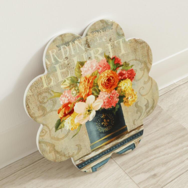 鍋敷き ライトブラウン おしゃれ カフェ 陶器 鍋しき かわいい なべしき 鉢置き台花瓶置き フラワースタンド プランタースタンド オブジェ 置き物 |  | 01