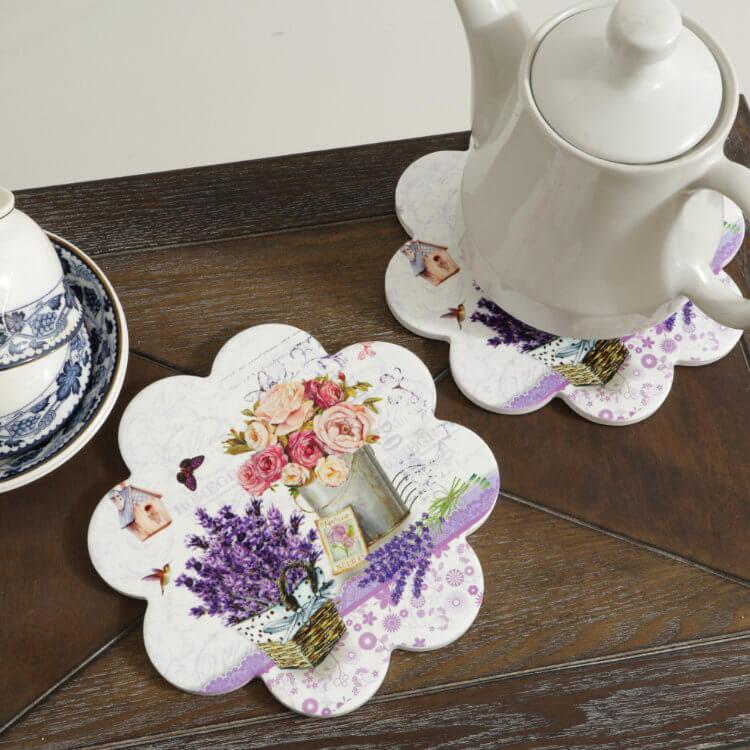 鍋敷き ホワイト おしゃれ カフェ 陶器 鍋しき かわいい なべしき 鉢置き台花瓶置き フラワースタンド プランタースタンド オブジェ 置き物 |  | 09