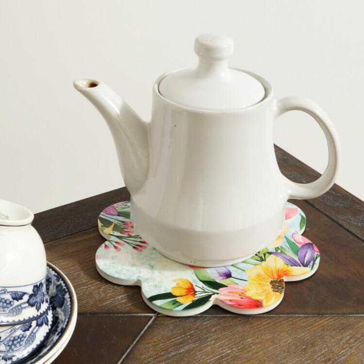 鍋敷き ライトブルー おしゃれ カフェ 陶器 鍋しき かわいい なべしき 鉢置き台花瓶置き フラワースタンド プランタースタンド オブジェ 置き物 |  | 08