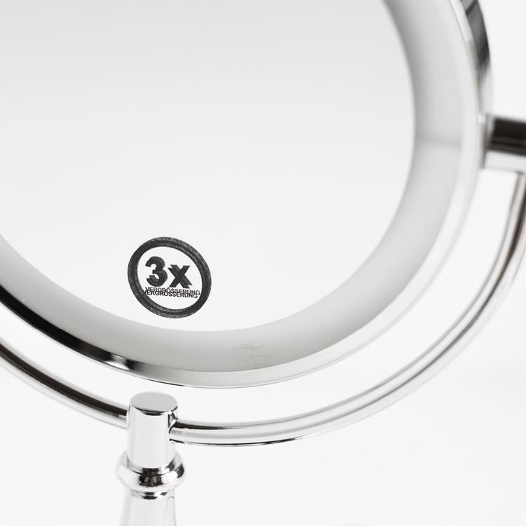 6点セット LEDライト付きミラー 両面化粧鏡 拡大鏡3倍 コンセント式 スタンドミラー 卓上 ルームミラー 鏡面 化粧鏡 メイクアップ 卓上鏡 |  | 04