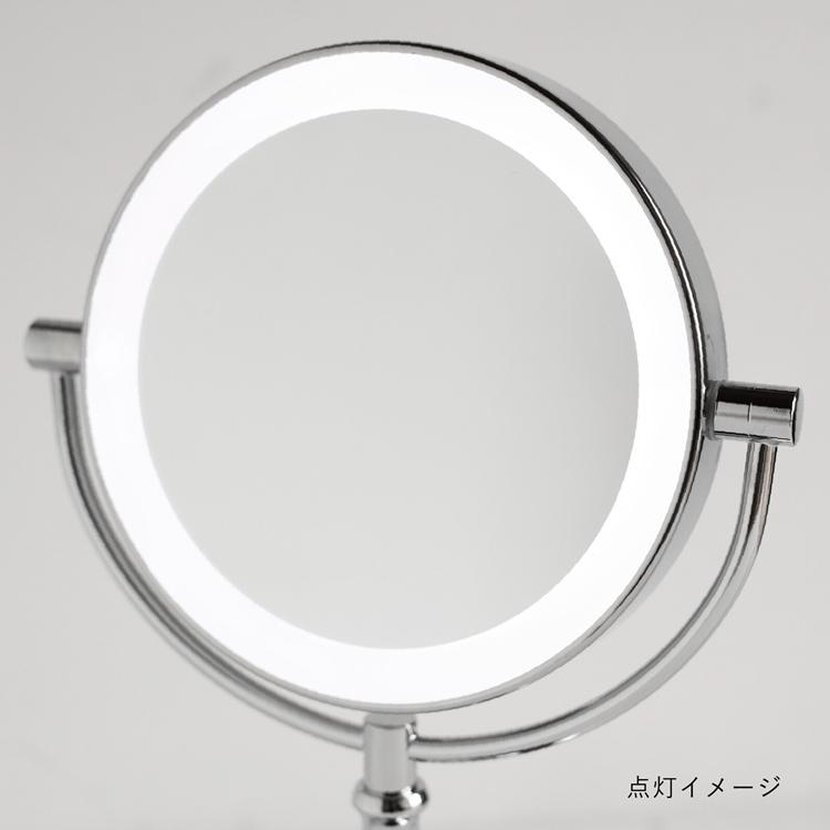 6点セット LEDライト付きミラー 両面化粧鏡 拡大鏡3倍 コンセント式 スタンドミラー 卓上 ルームミラー 鏡面 化粧鏡 メイクアップ 卓上鏡 |  | 05