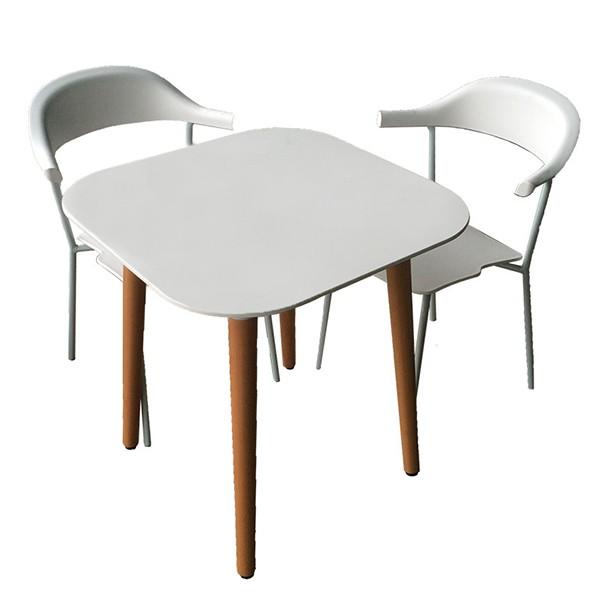まとめ買い ダイニングテーブル 単品 PPテーブル ホワイト カフェテーブル ダイニング テーブル 店舗用 木製 2人掛け テーブル 幅70cm ダイニング