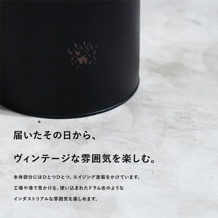 古材ドラムスツール ブラック カフェ空間 アンティーク調 収納家具 ストレージ ゴミ箱 収納ボックス 腰掛け おしゃれ |  | 05