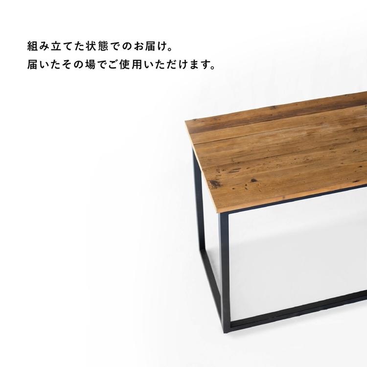 デスク 古材 100cm PCデスク パソコンデスク 1人掛け 長方形 テーブル 平机 フリーテーブル アイアン おしゃれ インダストリアル |  | 08