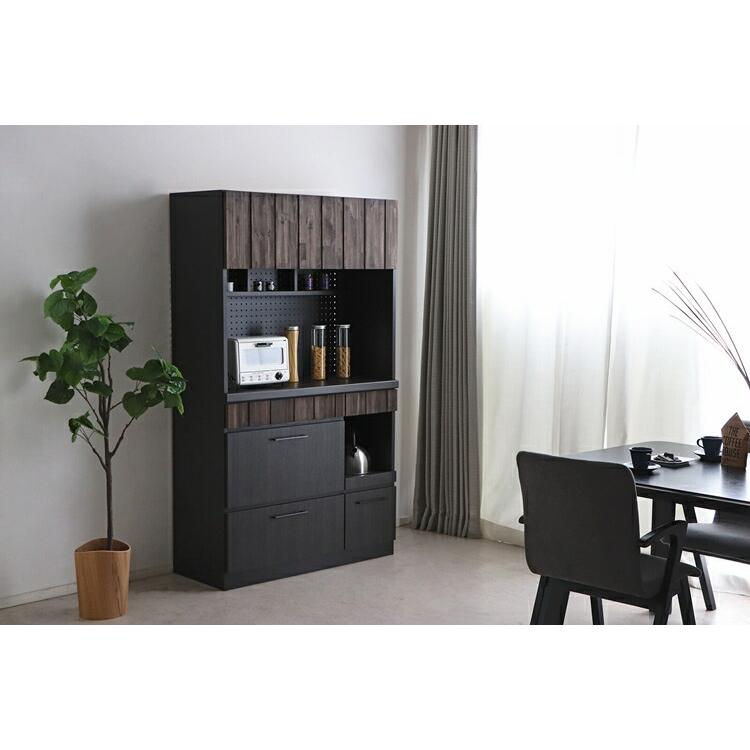 RESE(レセ) 105KB C (板扉上台・引出下台) キッチンボード 食器棚 無垢 木製 コンセント キッチン収納 レンジボード レンジ台 収納 |  | 04