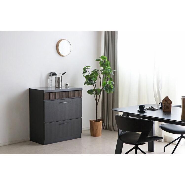 RESE(レセ) 80カウンター引出 キッチンカウンター 引き出し 収納 木製 レンジ台 おしゃれ キッチンラック キッチン収納 間仕切り |  | 05