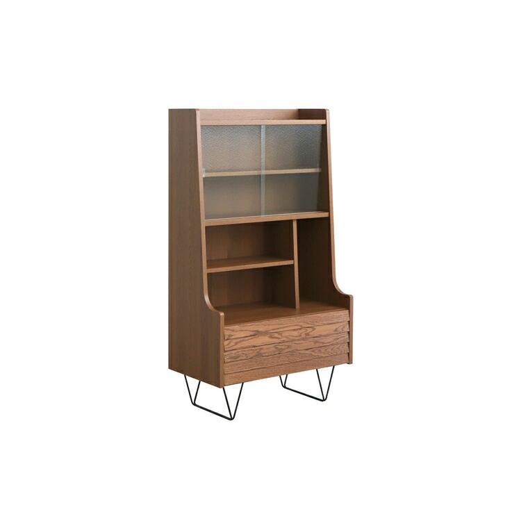 リガラ 80 キャビネット LBR 木製 おしゃれ 食器棚 キッチン リビング 収納 リビングボード モダン クラシック 収納棚 | 