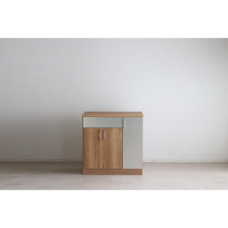 TMモデロ 90カウンター SNA キッチンカウンター レンジ台 レンジボード おしゃれ フルスライドレール 木製 コンパクト キッチン収納 レンジラック 食器棚 日本製 | 