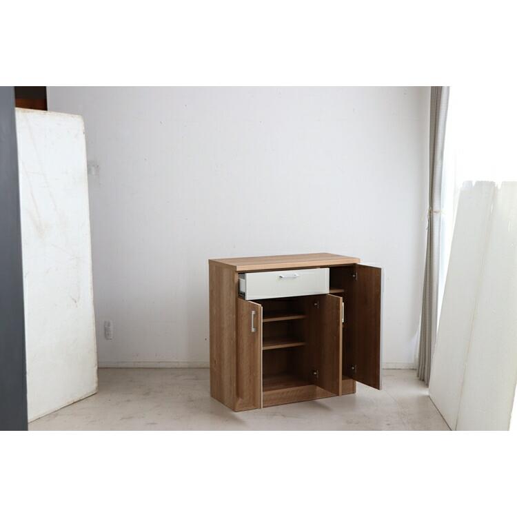 TMモデロ 90カウンター SNA キッチンカウンター レンジ台 レンジボード おしゃれ フルスライドレール 木製 コンパクト キッチン収納 レンジラック 食器棚 日本製 |  | 03