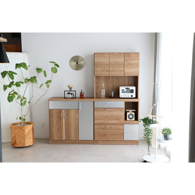 TMモデロ 90カウンター SNA キッチンカウンター レンジ台 レンジボード おしゃれ フルスライドレール 木製 コンパクト キッチン収納 レンジラック 食器棚 日本製 |  | 06