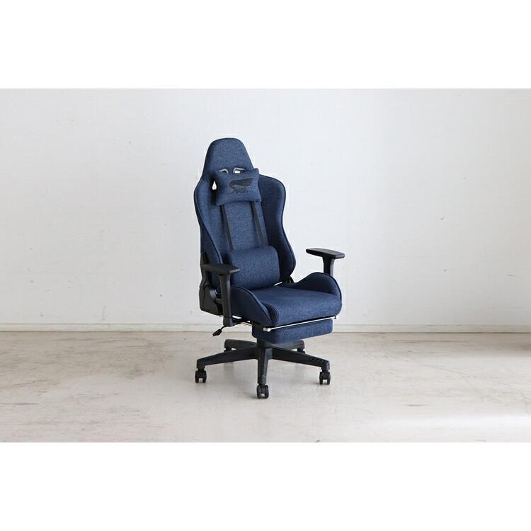 SeAGA-04 ゲーミングチェア BL 肘や座面の高さ調整 リクライニング ランバーサポート付き オフイスチェア パソコンチェア ワークチェアー キャスター | 