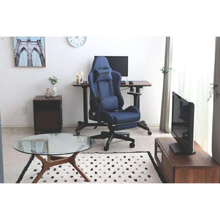 SeAGA-04 ゲーミングチェア BL 肘や座面の高さ調整 リクライニング ランバーサポート付き オフイスチェア パソコンチェア ワークチェアー キャスター |  | 01