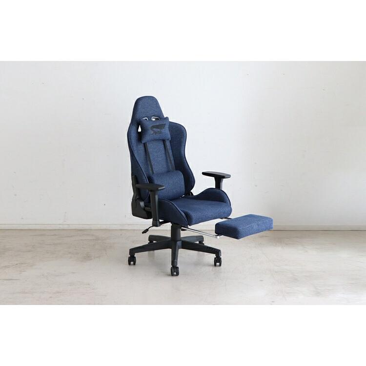 SeAGA-04 ゲーミングチェア BL 肘や座面の高さ調整 リクライニング ランバーサポート付き オフイスチェア パソコンチェア ワークチェアー キャスター |  | 04