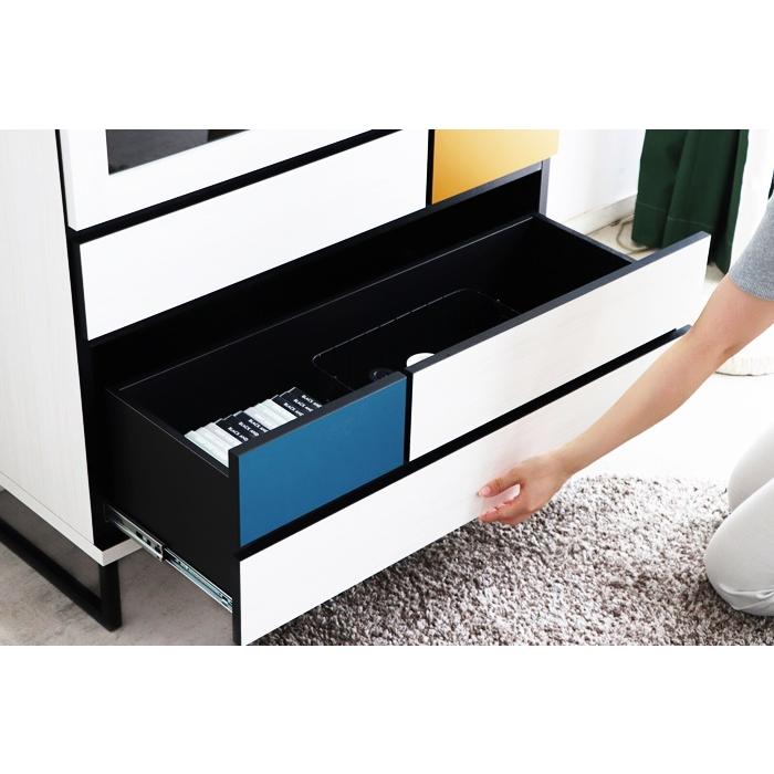 チェスト コンソール 日本製 サイドラック サイドボード モンドール おしゃれ デザインラック 北欧 モダン ヨーロピアン 幾何学的 マルチカラー 一人暮らし | ブランド登録なし | 07