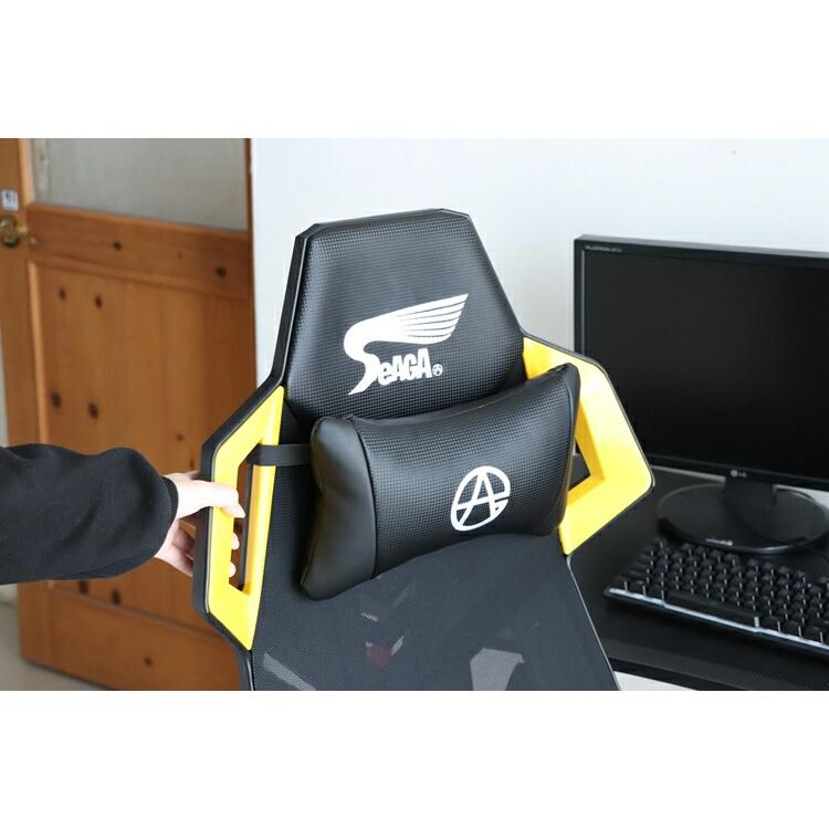 SeAGA-02 ゲーミングチェア イエロー 肘の高さと向きの調整 リクライニング 高昇降機能 オフイスチェア パソコンチェア ワークチェアー キャスター |  | 04