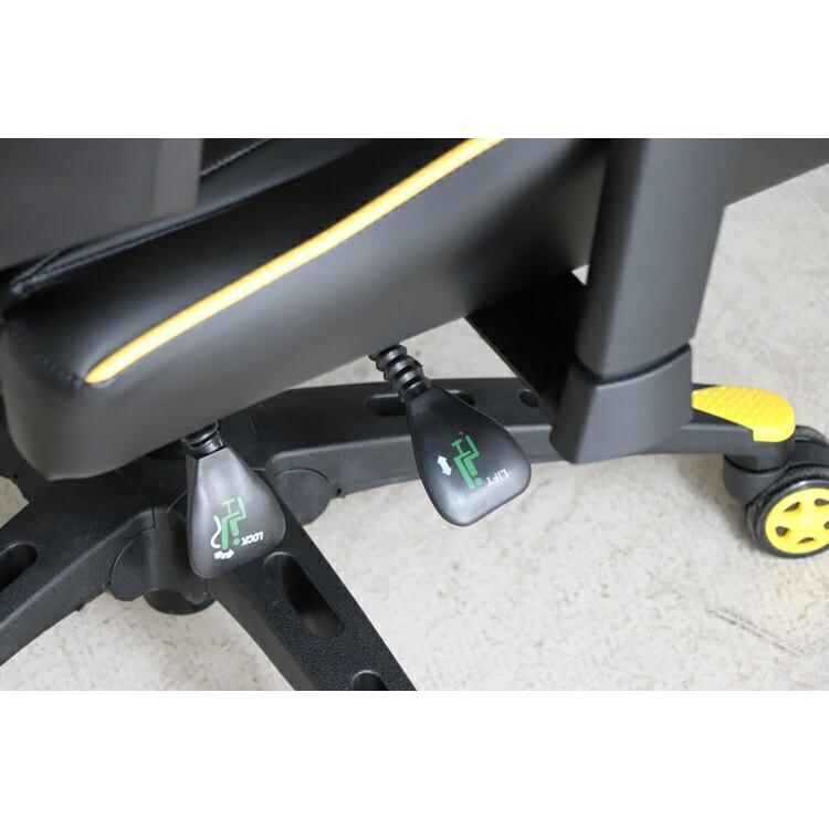 SeAGA-02 ゲーミングチェア イエロー 肘の高さと向きの調整 リクライニング 高昇降機能 オフイスチェア パソコンチェア ワークチェアー キャスター |  | 06