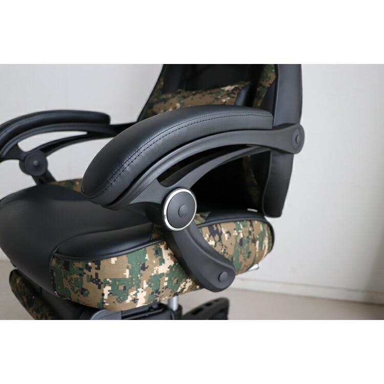 SeAGA-03 サバイバーオフィスチェア GR リクライニング フットレスト カモフラ柄 ゲーミングチェア パソコンチェア ワークチェアー キャスター |  | 03