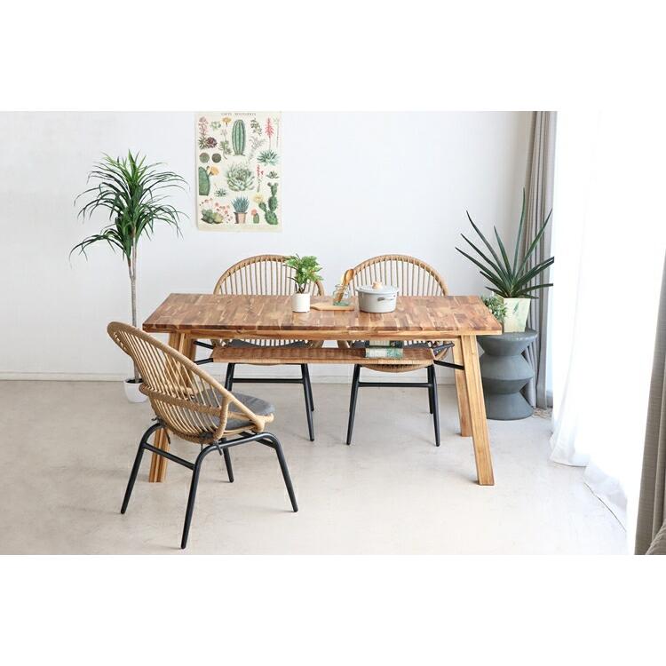 リゾネアシリーズ ダイニングテーブル 幅155  木製 おしゃれ 4人掛け 4人がけ シンプル スタイリッシュ 食卓テーブル 机 高級感 | 