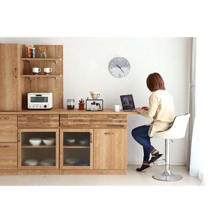 ヴィンテージカウンター 幅120cm キッチンカウンター 引き出し 収納 木製 レンジ台 作業台 ワークデスク おしゃれ キッチンラック キッチン収納 間仕切り | 