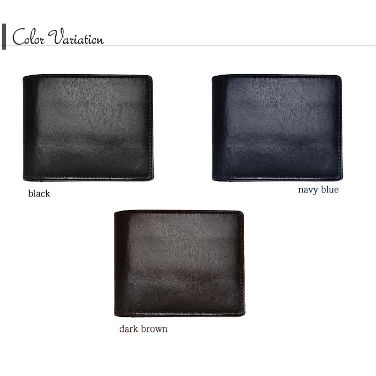 イタリアンレザー 二つ折り財布 札入れ中マチ付 牛革 メンズ 小銭入れ レザー 本革 薄い 二つ折り プレゼント ギフト スリム |  | 01