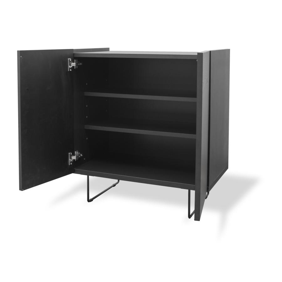 サイドボード キャビネット サイドラック サイドチェスト 木製 幅75 日本製 おしゃれ 北欧 モダン ヴィンテージ ブラック かっこいい レトロ 西海岸 一人暮らし |  | 02