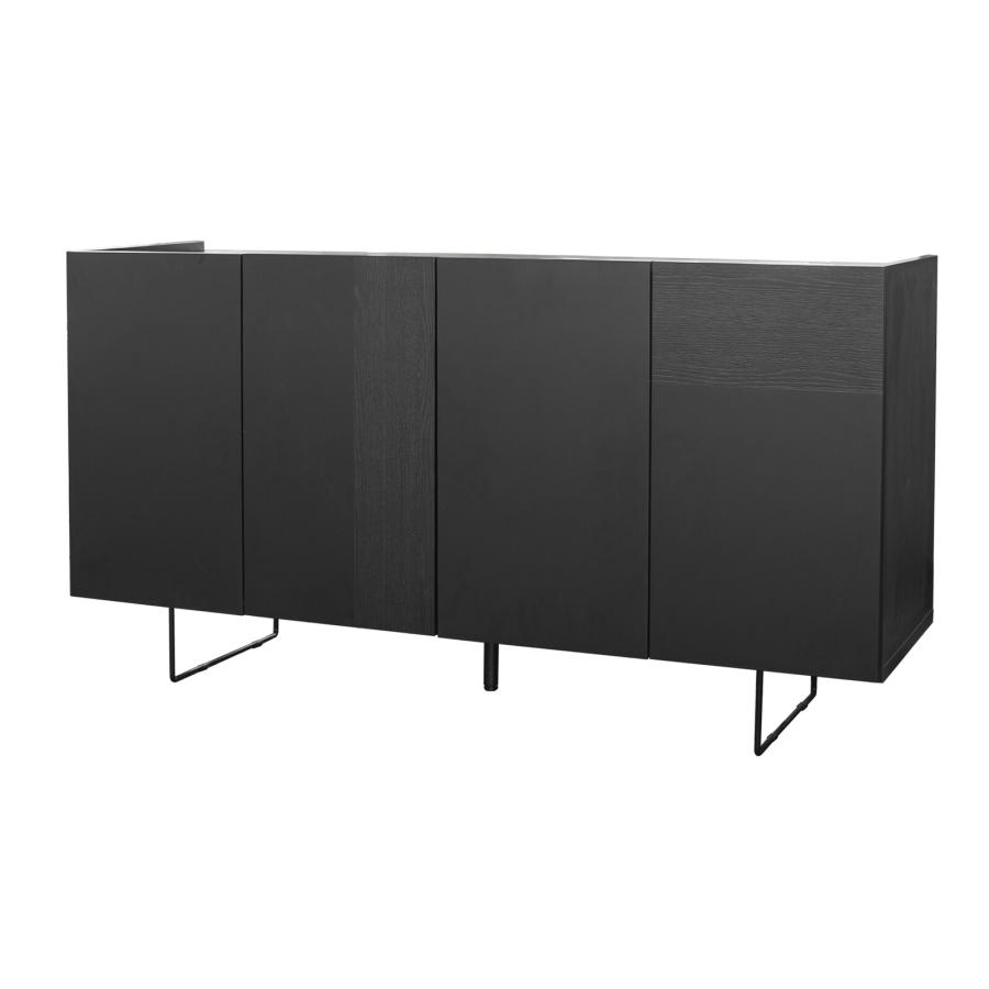 サイドボード キャビネット サイドラック サイドチェスト 木製 幅150 日本製 おしゃれ 北欧 モダン ヴィンテージ ブラック レトロ コンソール リビングラック |  | 01