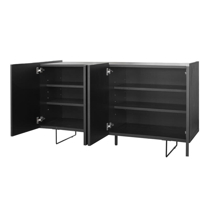 サイドボード キャビネット サイドラック サイドチェスト 木製 幅150 日本製 おしゃれ 北欧 モダン ヴィンテージ ブラック レトロ コンソール リビングラック |  | 02