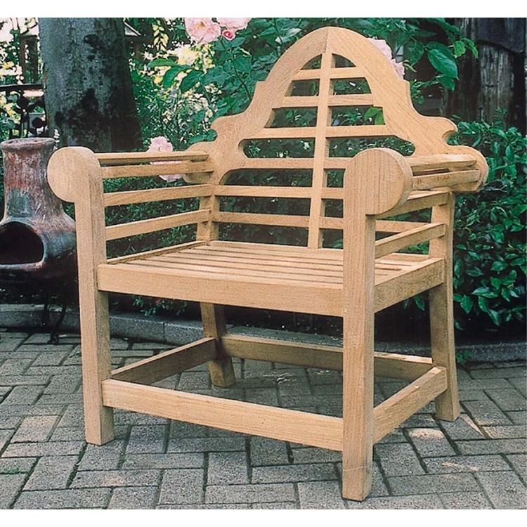 貴族チェア 木製 天然木 ガーデンファニチャー ガーデンチェアー おしゃれ 完成品 無塗装 | 