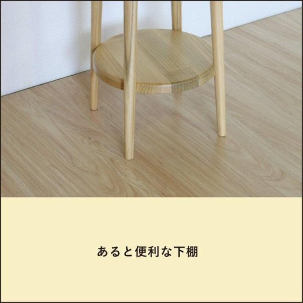 花台 丸 高さ50cm サイドテーブル ナイトテーブル 木製 無垢 高級感 ソファー横 ベッド おしゃれ 北欧 モダン 飾り棚 フラワースタンド |  | 10