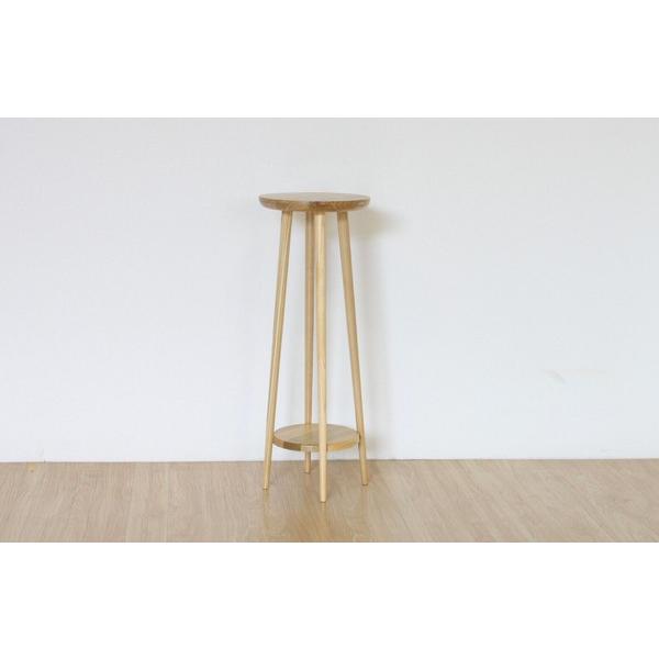 花台 丸 高さ50cm サイドテーブル ナイトテーブル 木製 無垢 高級感 ソファー横 ベッド おしゃれ 北欧 モダン 飾り棚 フラワースタンド |  | 02