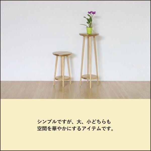 花台 丸 高さ80cm サイドテーブル ナイトテーブル 木製 無垢 高級感 ソファー横 ベッド おしゃれ 北欧 モダン 飾り棚 フラワースタンド |  | 14