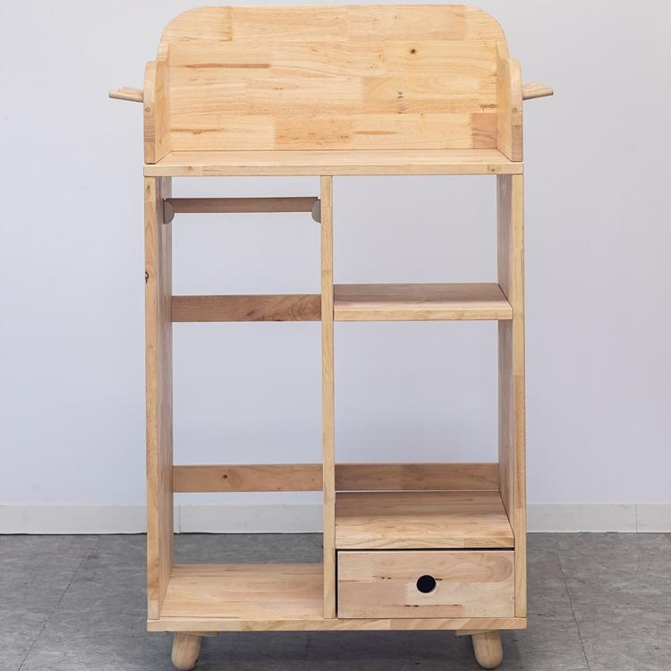 ハンガーラック付きの天然木製収納 NATURAL SIGNATURE オープンロッカー ランドセルラック 2人用 おしゃれ 子供部屋 スリム |  | 10