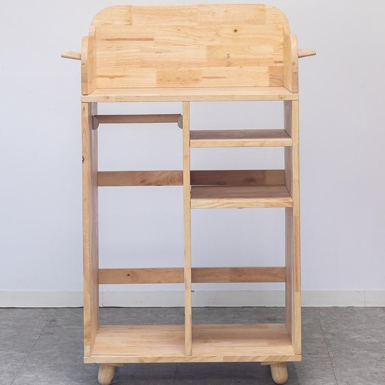 ハンガーラック付きの天然木製収納 NATURAL SIGNATURE オープンロッカー ランドセルラック 2人用 おしゃれ 子供部屋 スリム |  | 11