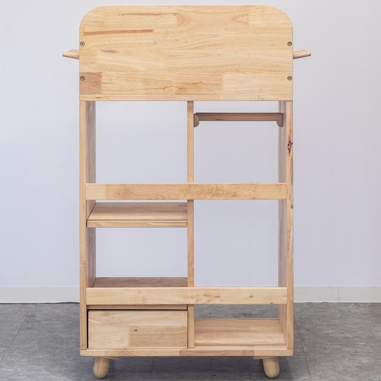 ハンガーラック付きの天然木製収納 NATURAL SIGNATURE オープンロッカー ランドセルラック 2人用 おしゃれ 子供部屋 スリム |  | 13