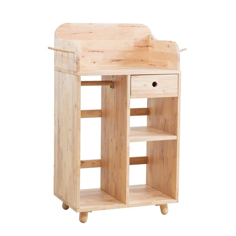 ハンガーラック付きの天然木製収納 NATURAL SIGNATURE オープンロッカー ランドセルラック 2人用 おしゃれ 子供部屋 スリム |  | 08