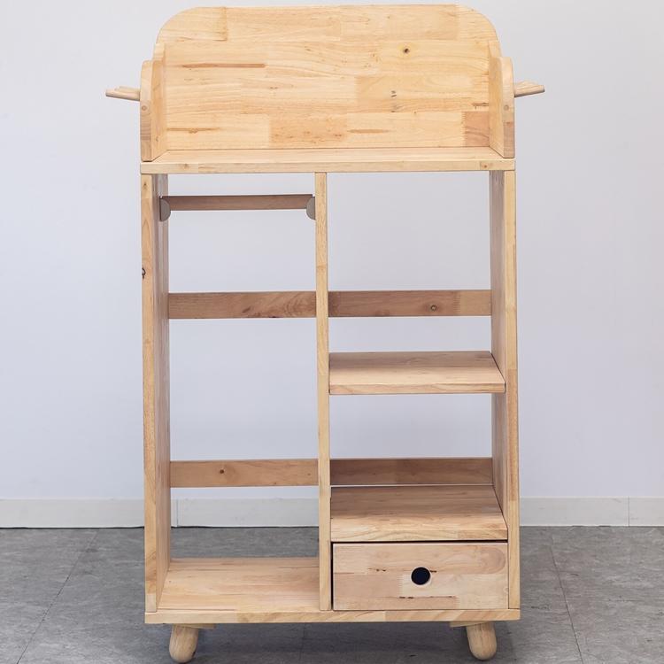 ハンガーラック付きの天然木製収納 NATURAL SIGNATURE オープンロッカー ランドセルラック 2人用 おしゃれ 子供部屋 スリム |  | 09