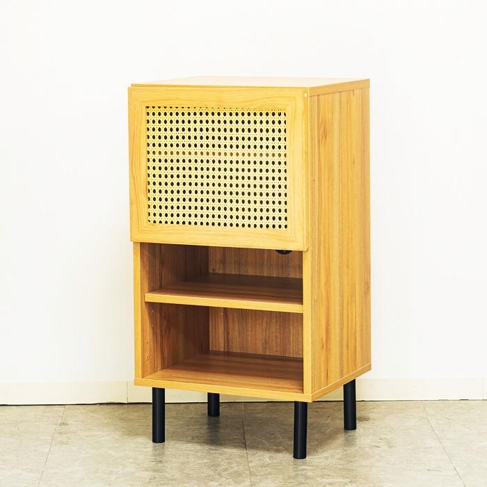 キャビネット コンソール 45cm ラタン風 ナチュラル おしゃれ 北欧 和モダン アジアン カントリー 木製 レトロ ヴィンテージ リビング収納 モダン 一人暮らし | ブランド登録なし | 02