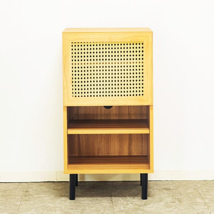 キャビネット コンソール 45cm ラタン風 ナチュラル おしゃれ 北欧 和モダン アジアン カントリー 木製 レトロ ヴィンテージ リビング収納 モダン 一人暮らし | ブランド登録なし | 03